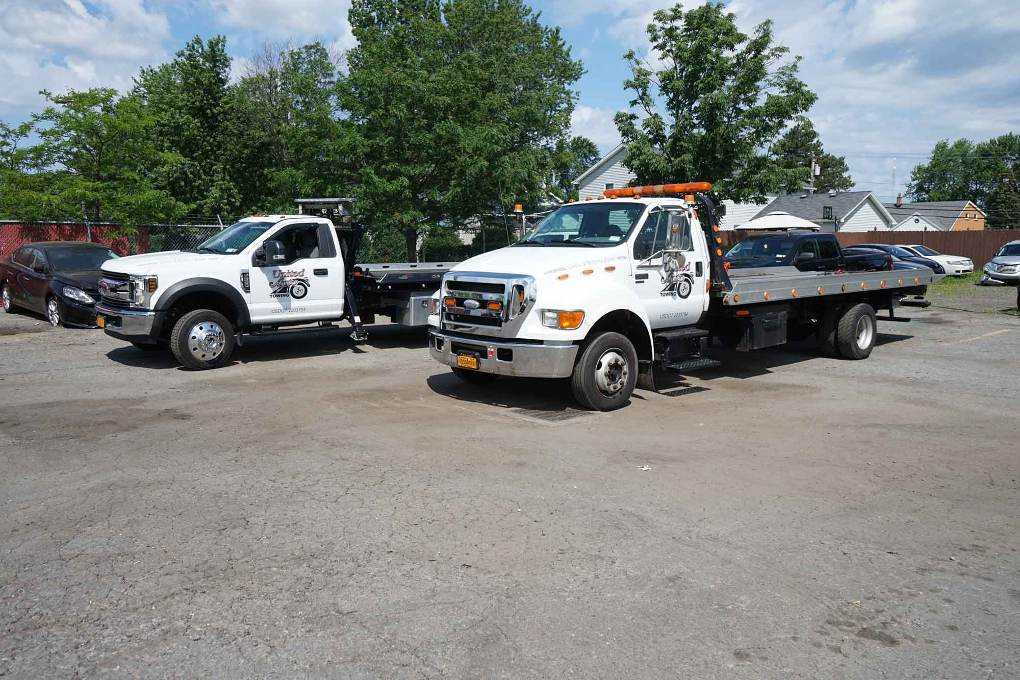 tow-trucks two United Auto Tow trucks